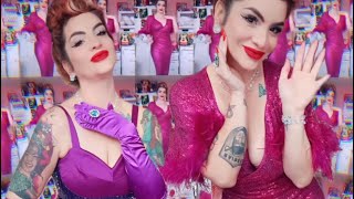 Try on my giveaway haul from shopellerebelcom with me 💝 pinup grwm pinupstyle pinupgirl tryon [upl. by Ateerys]