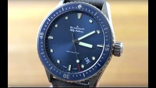 Blancpain Fifty Fathoms Bathyscaphe Ceramic 50000240O52A Dive Watch Review [upl. by Nalorac]