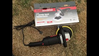 DrillMaster 7quot 10 amp Variable speed Buffer Polisher Review 60626 Harbor Freight [upl. by Arhna]