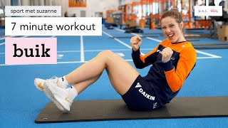 Buikspieren 7 minute workout buikspieroefeningen met Suzanne Schulting 💪🏼🥵 7 minute workout [upl. by Medin]