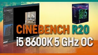 CINEBENCH R20  i5 8600k 5 GHz OC [upl. by Horacio]