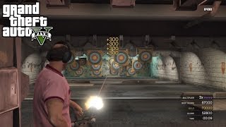 Heavy Weapons  GTA V AmmuNation Shooting Range Gold Medals HD [upl. by Amhser955]