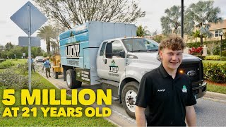 21 Year Old Running A 5 Million Dollar Lawn Care Company Shop Tour and Maintenance Division [upl. by Airdnaid957]