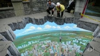 Interactive 3D Street Art Sidewalk art [upl. by Petras]