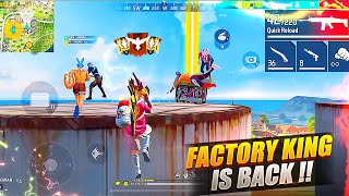 FREEFIRE 🔥 Factory King is Back 😱 OP Headshots From Factory Roof  Garena Free Fire freefire [upl. by Shelba]