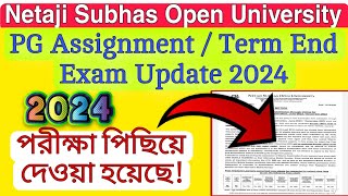 nsou pg assignment amp Term End Exam Update 2024  nsou pg assignment 2024  PG Term End Exam nsou [upl. by Weintrob335]