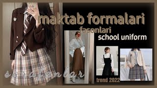 Zamonaviy maktab formalari Sarafanlar fasonlari backtoschool schooloutfits [upl. by Lexerd392]