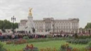 Queen’s casket leaves Buckingham Palace [upl. by Adiazteb]