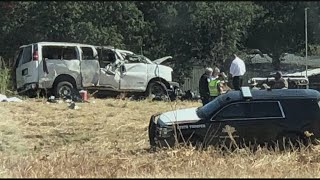 Mass casualty incident 4 killed 10 injured in rollover crash in Wise County officials say [upl. by Ainafets]