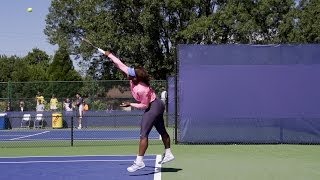 Serena Williams Serve In Super Slow Motion  2013 Cincinnati Open [upl. by Jaban469]