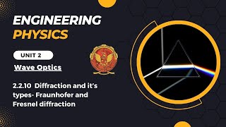 2210 Diffraction and it’s types Fraunhofer and Fresnel diffraction  BT201 [upl. by Endaira]