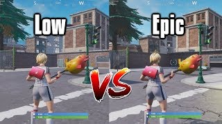 Ultimate Fortnite Settings Guide  Low vs Epic Settings Comparison [upl. by Ellennad]