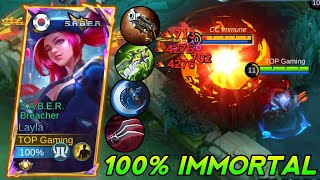 LAYLA BEST BUILD TO RANK UP FASTER IN GOLD LANE 100 IMMORTAL [upl. by Letnohs457]