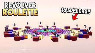 REVOLVER ROULETTE MET 16 SPELERS  Fortnite Creative Nederlands [upl. by Jacie495]