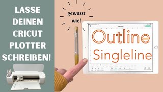 Singleline Schriften im Cricut Design Space schreiben mit den Cricut Stiften [upl. by Laddie]