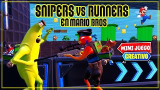 SUPER MARIO SNIPER VS CORREDORES FORTNITE MINIJUEGOS [upl. by Esoj]