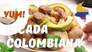 Picada Colombiana Receta Un festín de sabores y texturas en una sola mesa 🍖🧀🥑 ComidaColombiana [upl. by Defant]