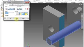 Autodesk Inventor 2013 Lesson 12 Additional Constraints [upl. by Eaver]