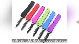 M12 Aluminum Handle Mini Outdoor Portable Auto Otf Knives Automatic Knife [upl. by Tonie219]