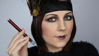 Gatsby 1920s Vintage makeup Flapper Girl [upl. by Eicyaj]