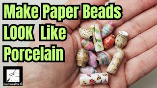 How to make AMAZING FANCY Paper Beads  LEARN all the BEST Tips Paper Beads Tutorial [upl. by Aknayirp]