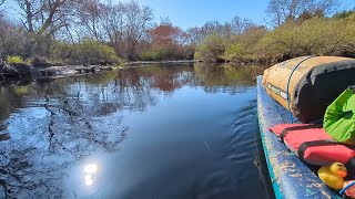 Moosup River Solo Kayak Camping Sterling Connecticut [upl. by Airamak656]