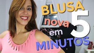 DIY  Blusa customizada só com tesoura [upl. by Bartolemo]