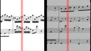 BWV 1052  Harpsichord Concerto in D Minor Scrolling [upl. by Schaeffer]