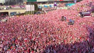 Polish national anthem Warsaw fan zone June 8th [upl. by Arbas]