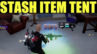 Stash items in a tent Fortnite [upl. by Nimajneb]