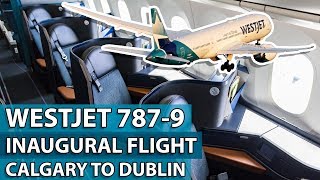 WestJets INAUGURAL Calgary to Dublin Flight 7879 Business Class [upl. by Hancock]