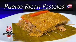 Pasteles Puertorriqueños a la parrilla  Grilled Pulled Pork Puerto Rican Pasteles Ep 50 [upl. by Acinad657]