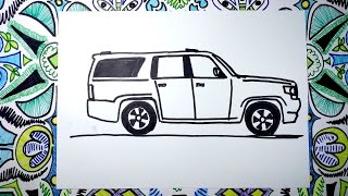 Aprende a dibujar una camioneta Chevrolet Suburban 2017 [upl. by Newlin]