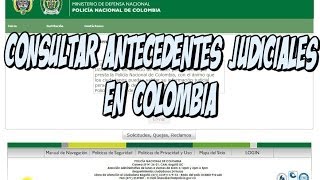 Como Consultar antecedentes judiciales en Colombia Certificado de antecedentes [upl. by Refinne192]