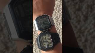 Comparison Video Casio AE1200WH vs AE1200WHD [upl. by Lauhsoj341]