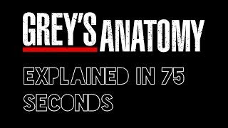 Greys Anatomy Explained in 75 Seconds [upl. by Gavan112]