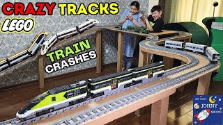 LEGO CITY Express Passenger Train NEW GIANT TRAIN Track Layout Build With Giant Slow Seline [upl. by Ysnap783]