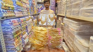 Chickpet Bangalore Wholesale Jewellery Shop 10RsEarringsVaddanamTempleBridal JewelleryShopping [upl. by Deborah]