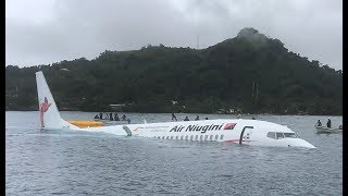 All survive after Air Niugini flight crashes into Chuuk lagoon in Micronesia [upl. by Taub]