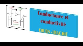 Cours de 1BACIOF Conductance et Conductivité [upl. by Mcclimans]