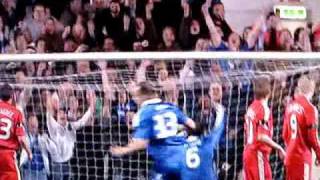 Amazing Free Kick By Alex vs Liverpool 4142009 HD [upl. by Ellenhoj35]