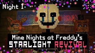 MINE Nights at Freddys 5  Starlight Revival  Night 1 Minecraft FNAF Roleplay [upl. by Hallvard318]