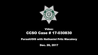 Official video of Clackamas County pursuit shootout [upl. by Richter208]