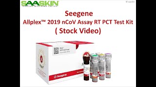 Saaskin Healthcare  Allplex™ 2019 nCoV Assay RT PCT Test Kit  Seegene Stock Video [upl. by Retlaw]