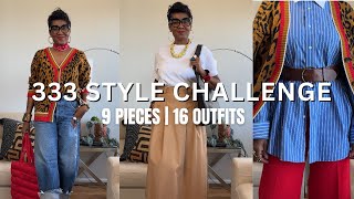 333 Style Challenge  9 Items  16 Outfits [upl. by Nosnirb804]