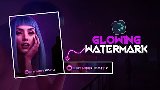 Glowing Watermark Tutorial  Alight Motion [upl. by Atnwahs]