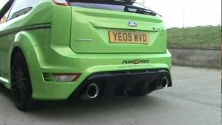 Focus RS Mk2 2009 400BHP Monster with Milltek Sport Turbo Back De Cat Exhaust from Pumaspeed [upl. by Sucramej]