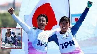 セーリング混合４７０級の岡田奎樹、吉岡美帆組が銀メダル 日本勢２０年ぶり表彰台！…パリ五輪  セーリング混合４７０級の岡田奎樹 [upl. by Hodgson]