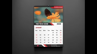 How To Create A Wall Calendar In Photoshop CC Tutorial  Calendar Design 2020 [upl. by Nnyleak672]