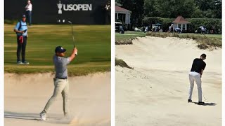 Pinehurst 2 Bryson Dechambeau bunker shot on 18 to win the US Open Everyone said I have to try it [upl. by Ruosnam]